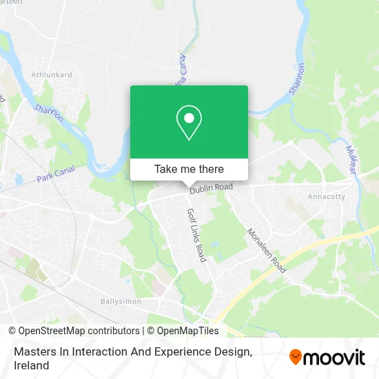 Masters In Interaction And Experience Design map