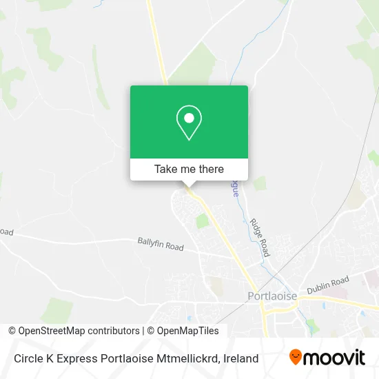 Circle K Express Portlaoise Mtmellickrd map