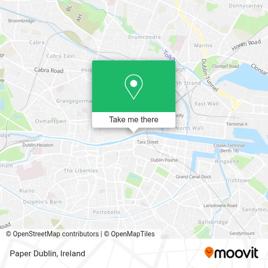 Paper Dublin map