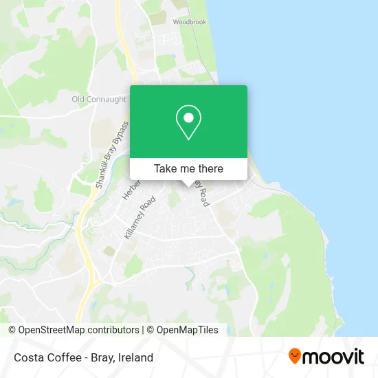 Costa Coffee - Bray map