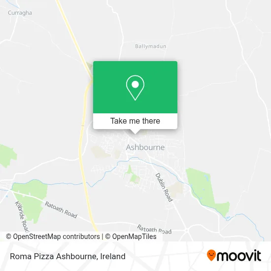 Roma Pizza Ashbourne map