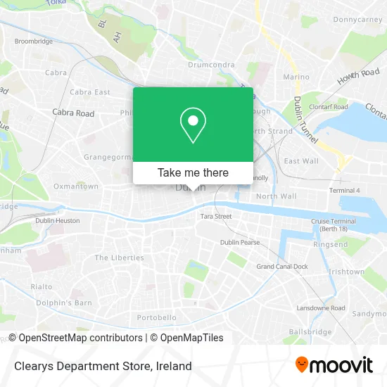 Clearys Department Store map