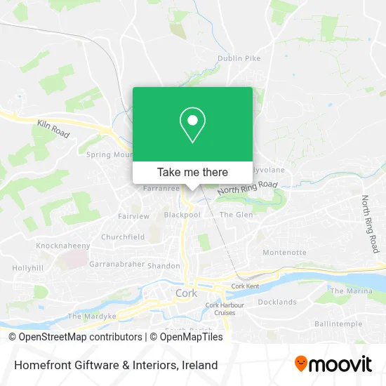 Homefront Giftware & Interiors map
