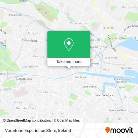 Vodafone Experience Store map