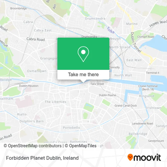 Forbidden Planet Dublin map