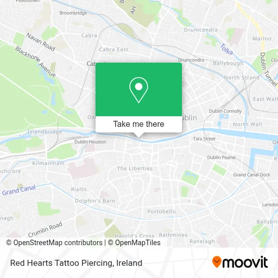 Red Hearts Tattoo Piercing map