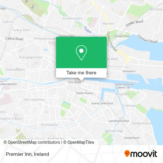 Premier Inn map