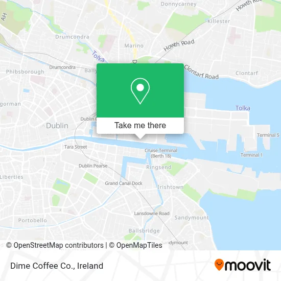 Dime Coffee Co. map