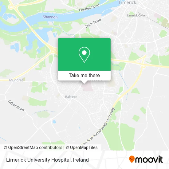 Limerick University Hospital map