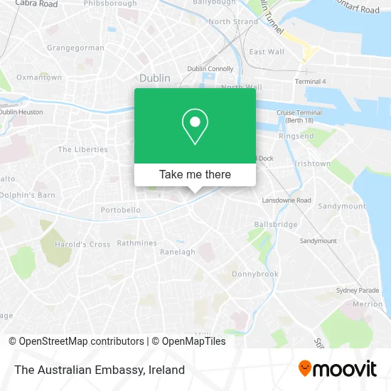 The Australian Embassy map