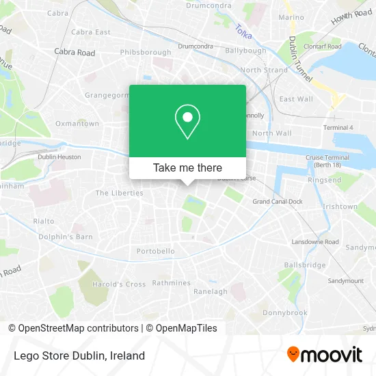 Lego Store Dublin map