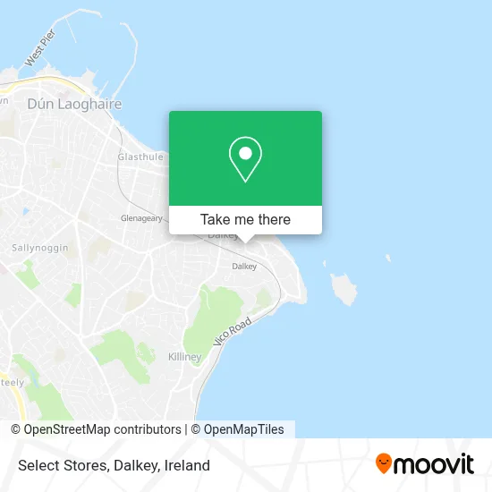 Select Stores, Dalkey map