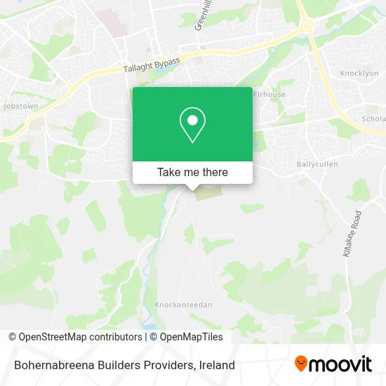 Bohernabreena Builders Providers map