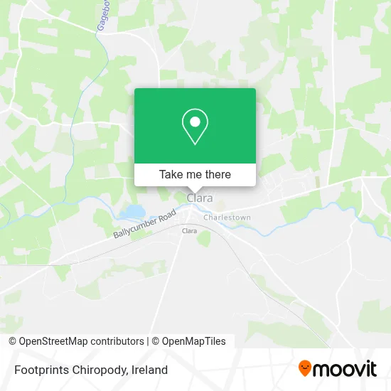 Footprints Chiropody map