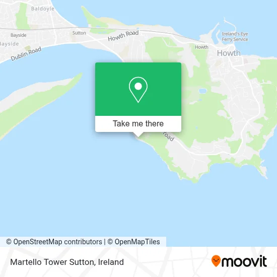 Martello Tower Sutton map