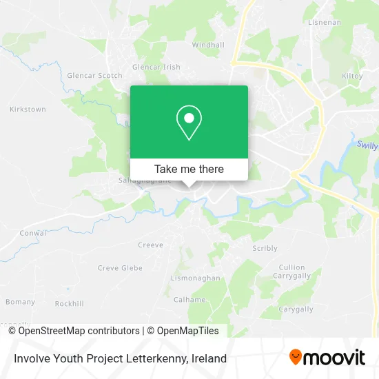 Involve Youth Project Letterkenny map