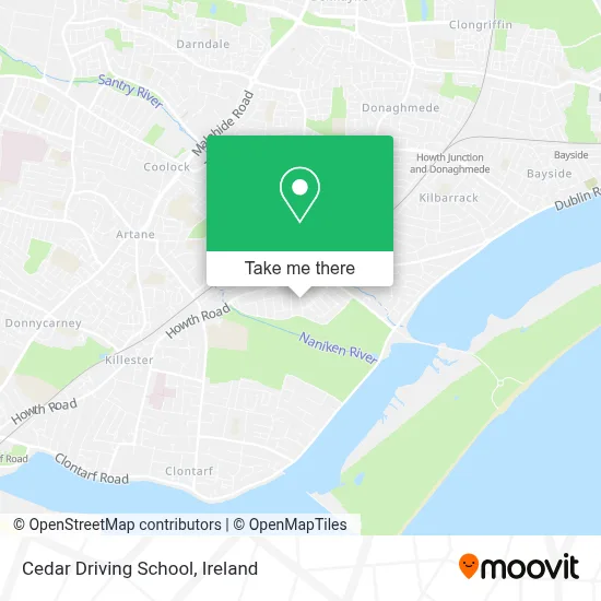 Cedar Driving School map