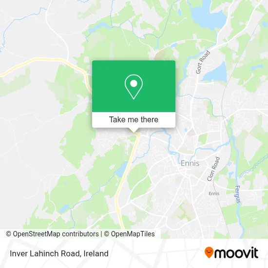 Inver Lahinch Road map