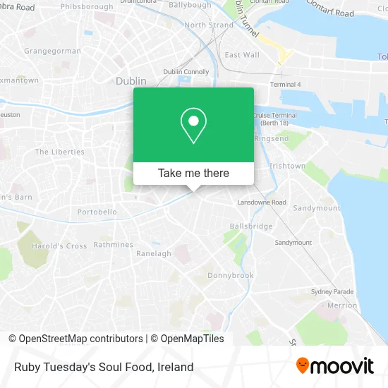 Ruby Tuesday's Soul Food map