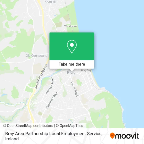 Bray Area Partnership Local Employment Service map
