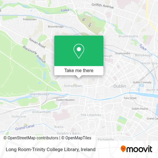 Long Room-Trinity College Library map