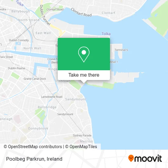 Poolbeg Parkrun map