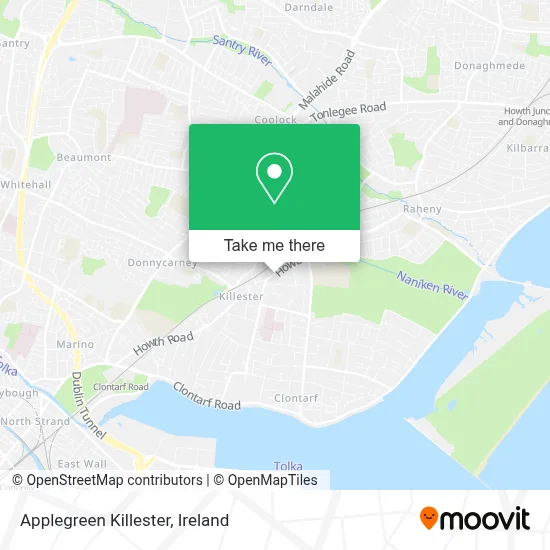 Applegreen Killester map
