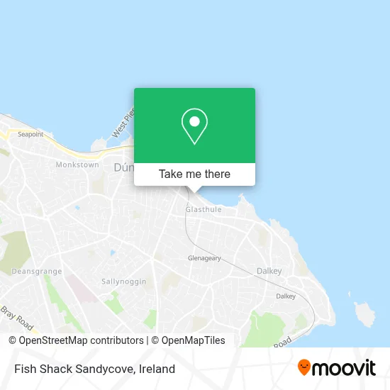 Fish Shack Sandycove map