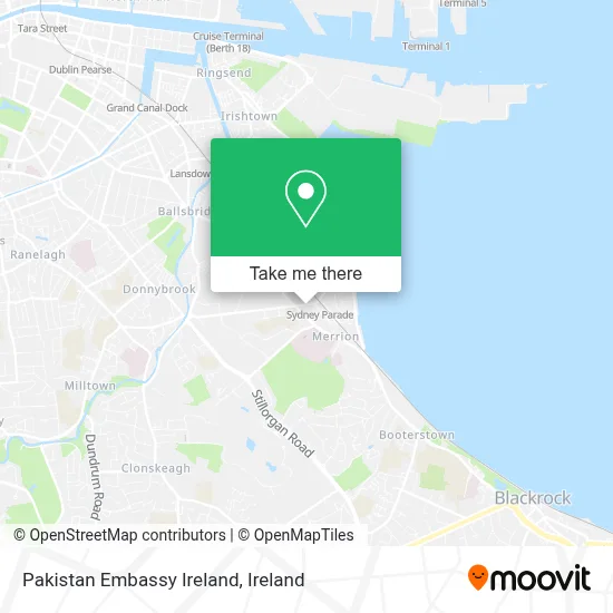 Pakistan Embassy Ireland map