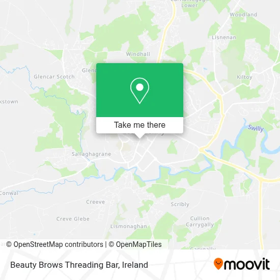 Beauty Brows Threading Bar map