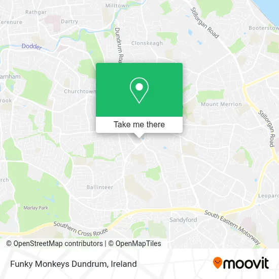 Funky Monkeys Dundrum map