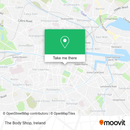 The Body Shop map