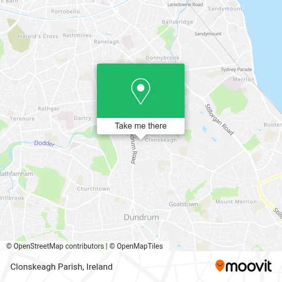 Clonskeagh Parish map
