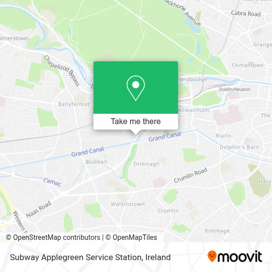 Subway Applegreen Service Station map