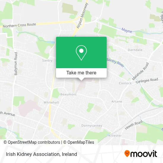 Irish Kidney Association map