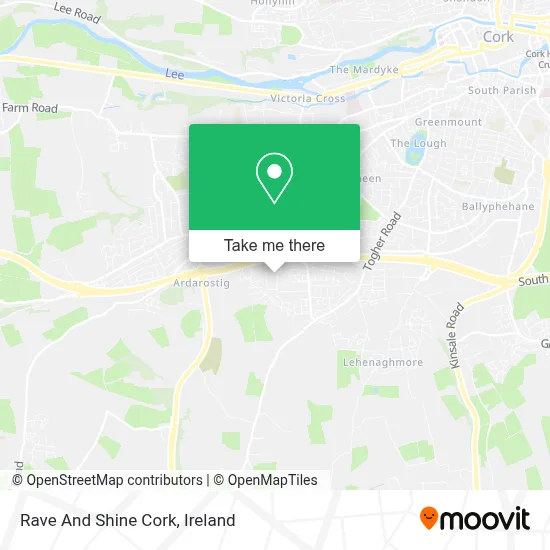 Rave And Shine Cork map