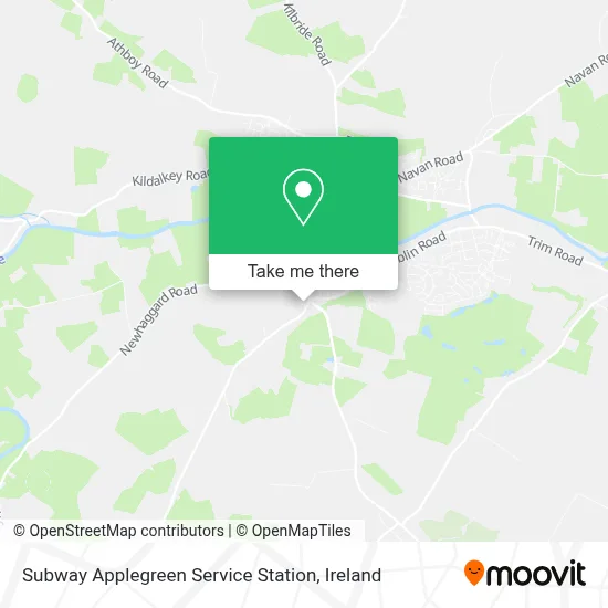 Subway Applegreen Service Station map