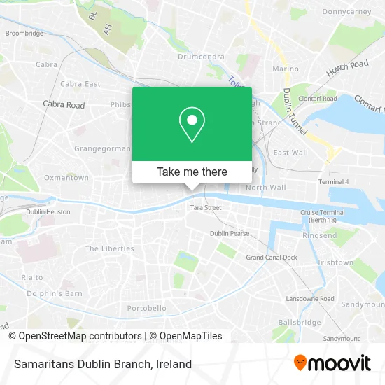 Samaritans Dublin Branch map