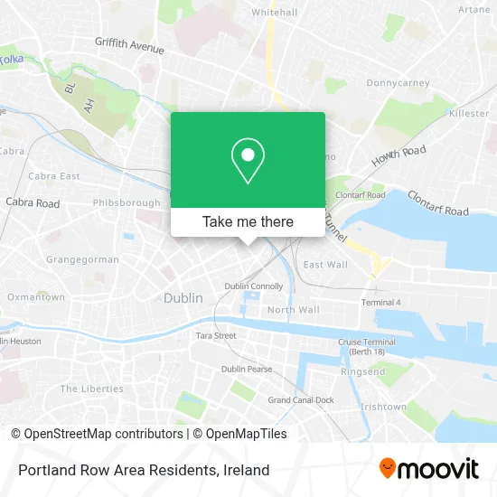 Portland Row Area Residents map