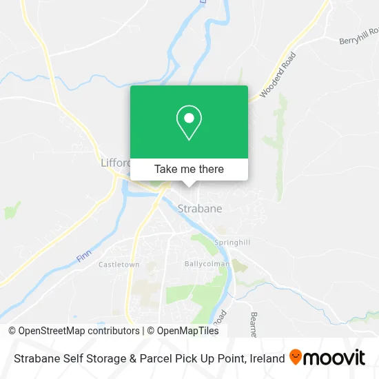 Strabane Self Storage & Parcel Pick Up Point map