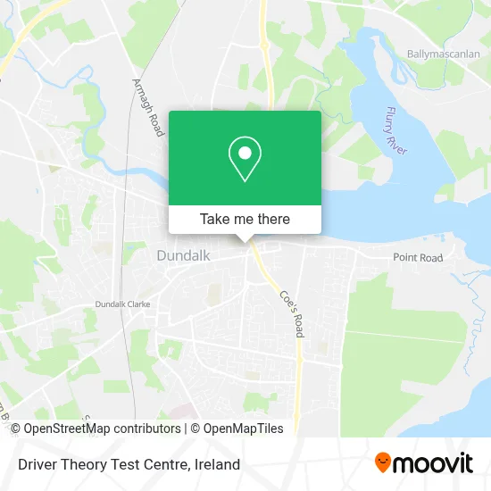 Driver Theory Test Centre map