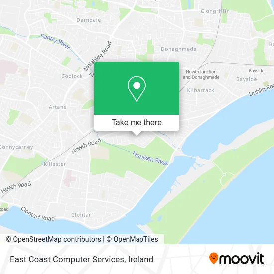 East Coast Computer Services map