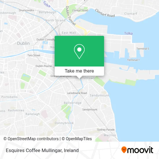 Esquires Coffee Mullingar map
