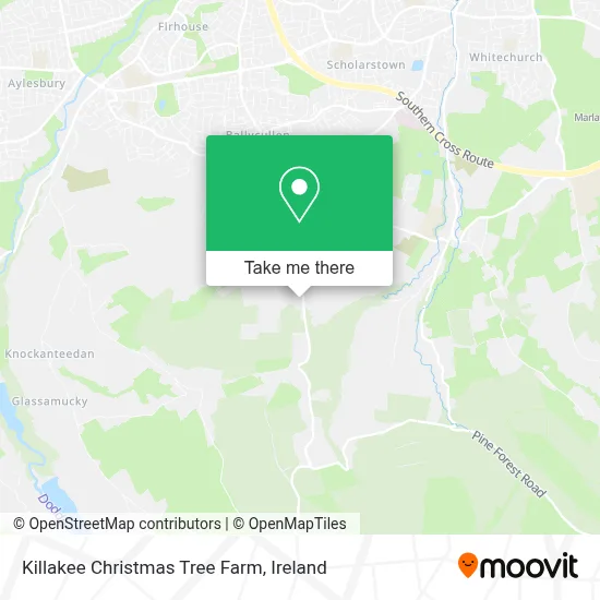 Killakee Christmas Tree Farm map