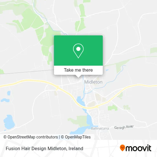 Fusion Hair Design Midleton map