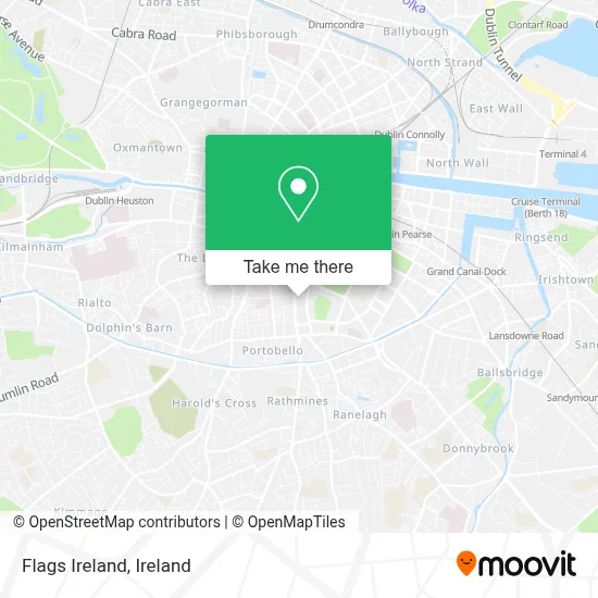 Flags Ireland map