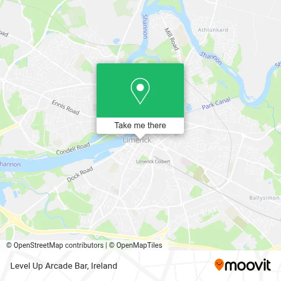 Level Up Arcade Bar map