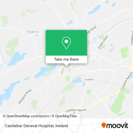 Castlebar General Hospital map