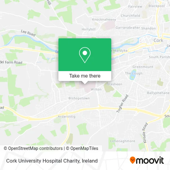 Cork University Hospital Charity map
