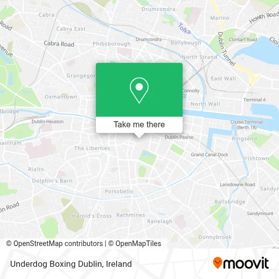 Underdog Boxing Dublin map
